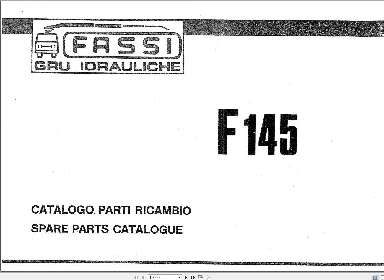 Fassi Cranes F145 Spare Parts Catalogue IT EN 1