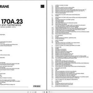 Fassi Cranes F170A.23 3275 Use and Maintenance Manual 2006 2