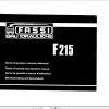 Fassi Cranes F215 Use and Maintenance Manual 1