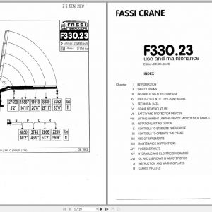 Fassi Cranes F330.23 Use and Maintenance Manual 1