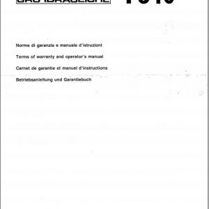 Fassi Cranes F340.23 Use and Maintenance Manual 1