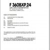 Fassi Cranes F360BXP.24 4001 Use and Maintenance Manual 2004