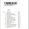 Fassi Cranes F360SE.24 GC 5001 Use and Maintenance Manual 2006 1