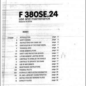 Fassi Cranes F380SE.24 Use and Maintenance Manual 1