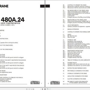 Fassi Cranes F480.A24 3001 Use and Maintenance Manual 2000 1