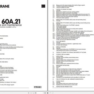 Fassi Cranes F60A.21 0775 Use and Maintenance Manual 1