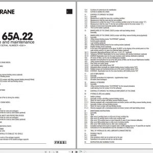 Fassi Cranes F65A.22 5001 Use and Maintenance Manual 2006 1