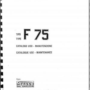 Fassi Cranes F75 Use and Maintenance Manual 1