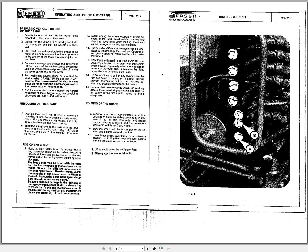 Fassi Cranes F8 Use and Maintenance Manual 1
