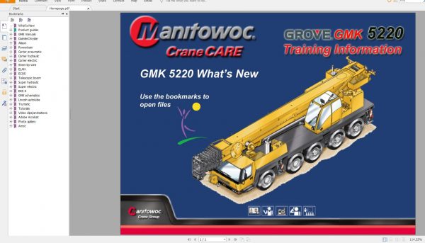 Grove Mobile Crane GMK 5220 Training Information Servive Manual 0