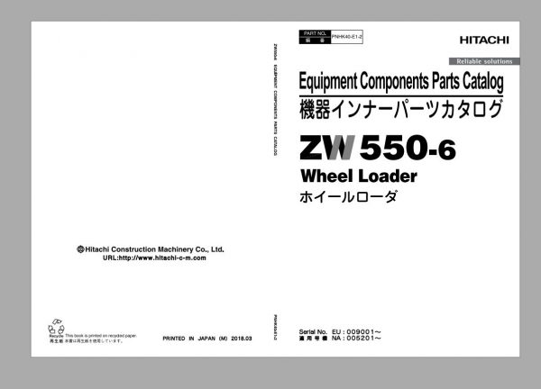 Hitachi Wheel Loader 1.18 GB ZW Series 7 2021 Parts Catalog PDF DVD 4