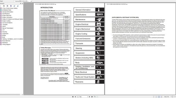 Honda 2021 Service Manual Workshop Manual Wiring Diagram 3.14 GB HTML PDF EN DVD 1