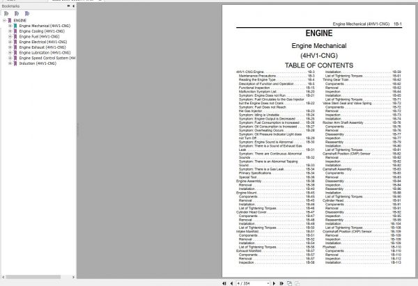 Isuzu 2009 2013MY N Series Engine 4HV1 Model Workshop Manual LG4HV WE 0981 2