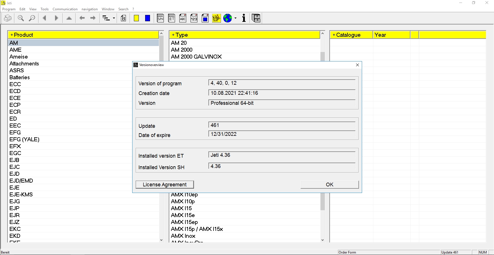 JUNGHEINRICH JETI ForkLift ET v4.36 Updated 461 01.2022 Spare Parts Catalog Full Instruction DVD 1