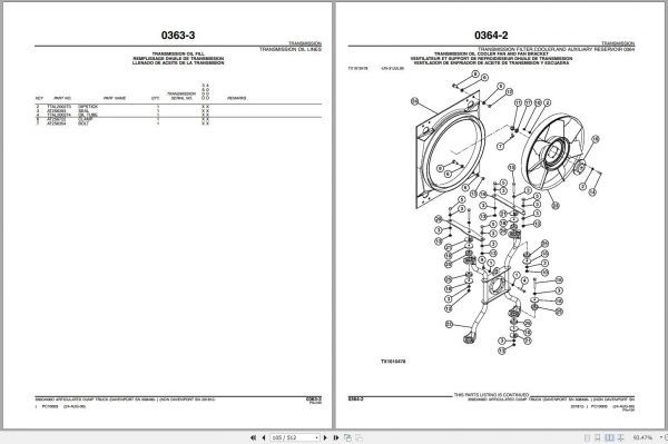 John Deere ADT 350D 400D Parts Catalog PC10003 2006 2