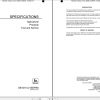 John Deere Agricultural Product Specifications Test and Service Manual DB1216 1999 1