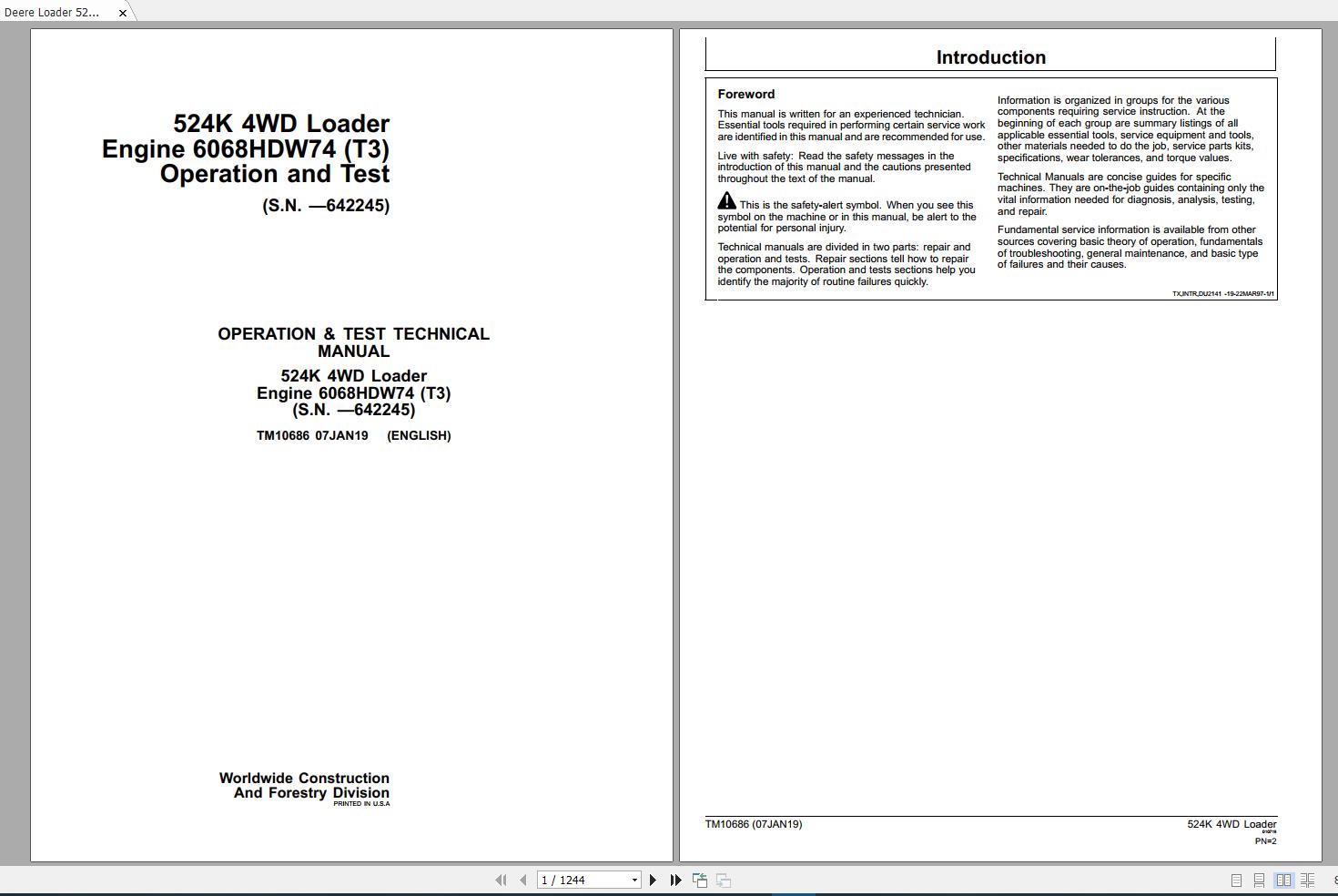 John Deere Agriculture 13.2 GB PDF Technical Manual Service Manual EN DVD