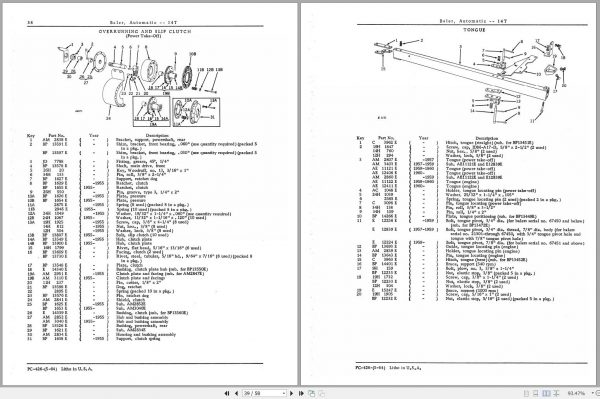John Deere Automatic Baler 14T Parts Catalog PC426