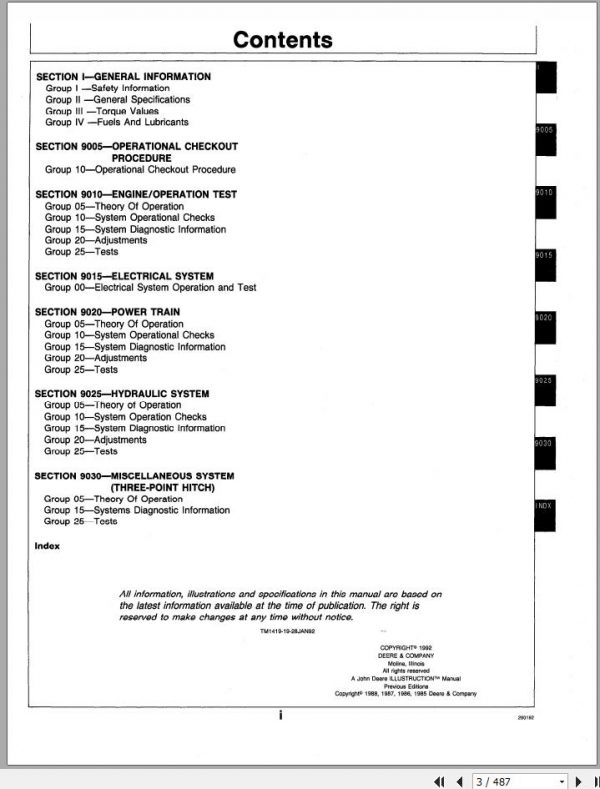 John Deere Backhoe Loader 210C 310C 315C Operation And Test Manual TM1419 2