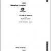 John Deere Backhoe Loader 410 Technical Manual TM1037 1