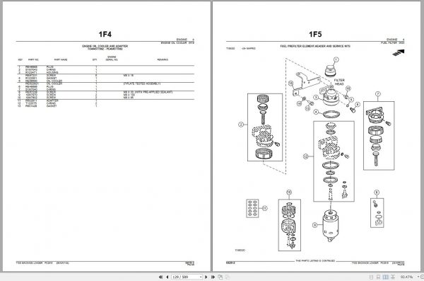 John Deere Backhoe Loader 710G Parts Catalog PC2819 2005 2
