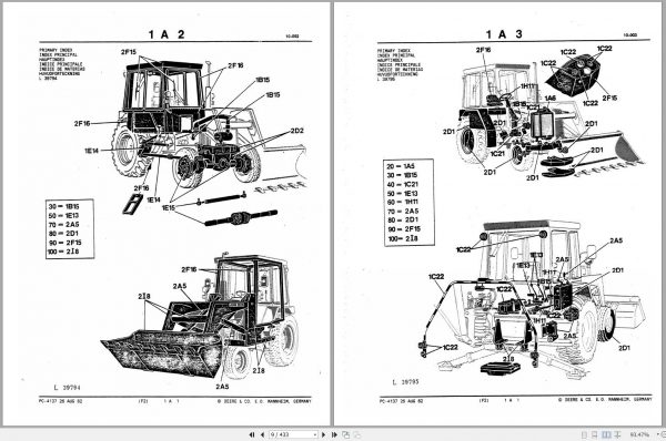 John Deere Backhoe Loader JD410 Parts Catalog PC4137 2