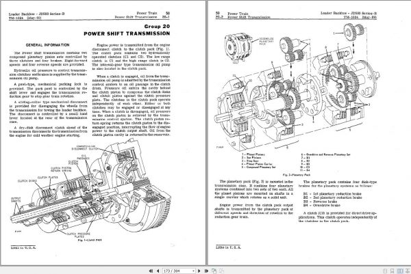 John Deere Backhoe Loader JD500 Series B Technical Manual TM1024 3