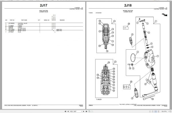John Deere Backhoe Loaders 310G 310SG 315SG Parts Catalog PC2755 2000 3