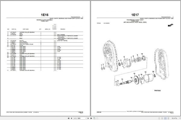 John Deere Backhoe Loaders 310G 310SG 315SG Parts Catalog PC2755 2006 2