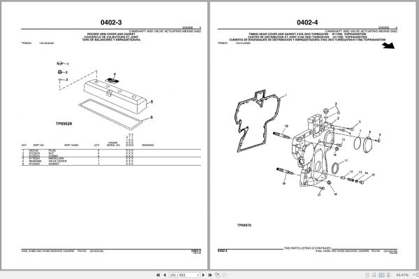 John Deere Backhoe Loaders 310G 310SG 315SG Parts Catalog PC2755 2007 2