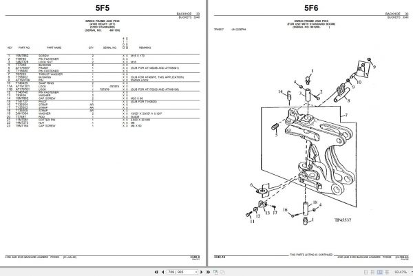 John Deere Backhoe Loaders 410D 510D Parts Catalog PC2322 2004 3