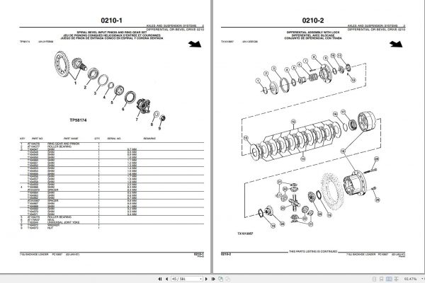John Deere Backhoe Loaders 710J Parts Catalog PC10007 2007 2