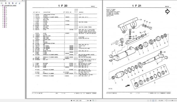John Deere Backhoes 9505 9510 9511 Parts Catalog PC3170 3