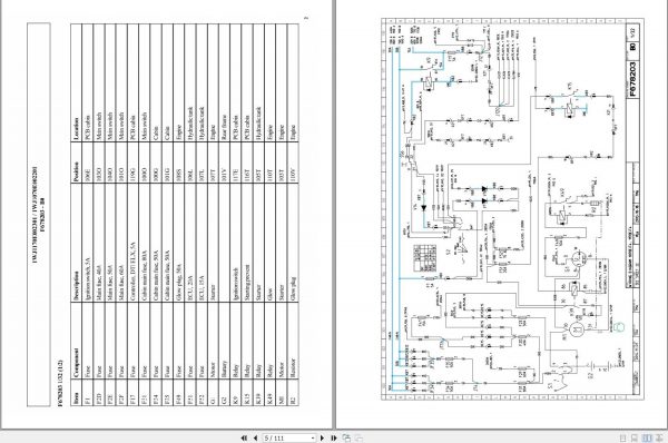 John Deere CTL Harvester 1070E 1170E Interim Tier 4 F685631 B0 Electric Schematic 2015 2