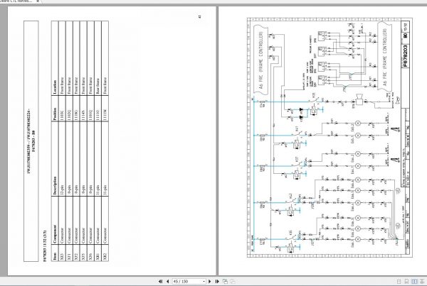 John Deere CTL Harvester 1070E 1170E Interim Tier 4 F688221 B0 Electric Schematic 2015 2