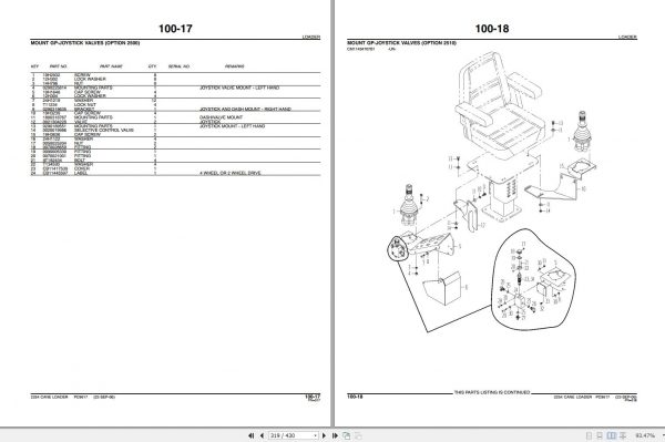 John Deere Cane Loader 2254 Parts Catalog PC9617 2006 3