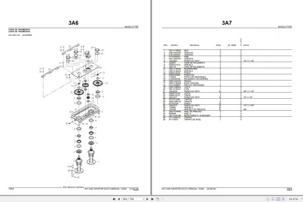 John Deere Colhedora de Cana CH3510 Parts Catalog PC9604P 2006 3