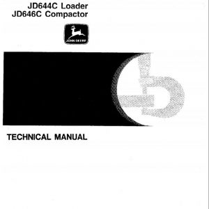 John Deere Compactor JD644C JD646C Technical Manual TM1229 1