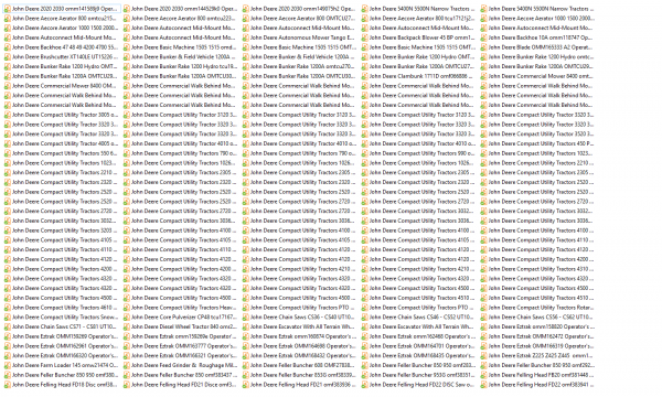 John Deere Construction 16.4GB Full Models Collection Operators Manual PDF DVD 2