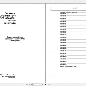 John Deere Construction 939MB Full Models Collection Hydraulic Electric Schematic Portuguese DVD 2