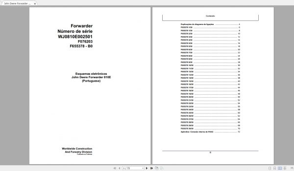 John Deere Construction 939MB Full Models Collection Hydraulic Electric Schematic Portuguese DVD 2