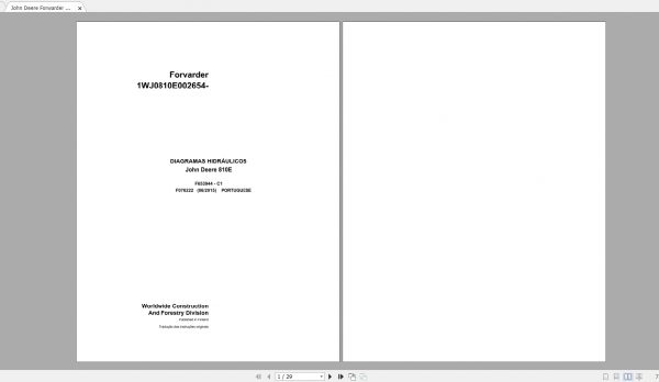John Deere Construction 939MB Full Models Collection Hydraulic Electric Schematic Portuguese DVD 4
