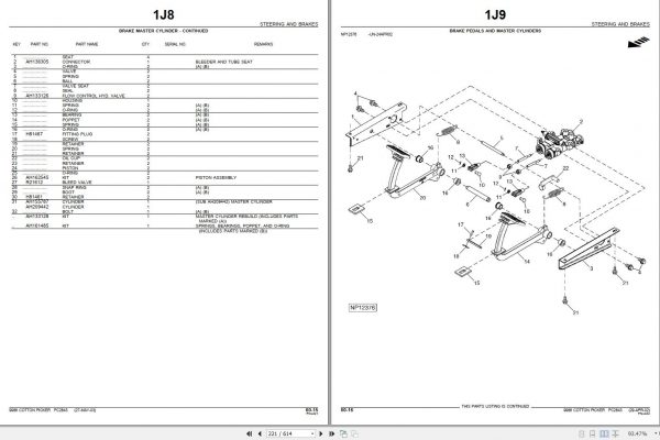 John Deere Cotton Picker 9986 Parts Catalog PC2843 2002 2
