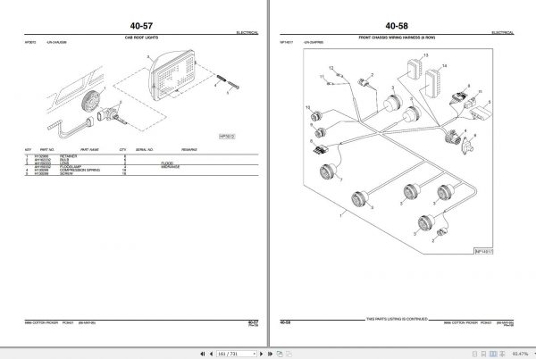 John Deere Cotton Picker 9996 Parts Catalog PC9421 08 2006 2