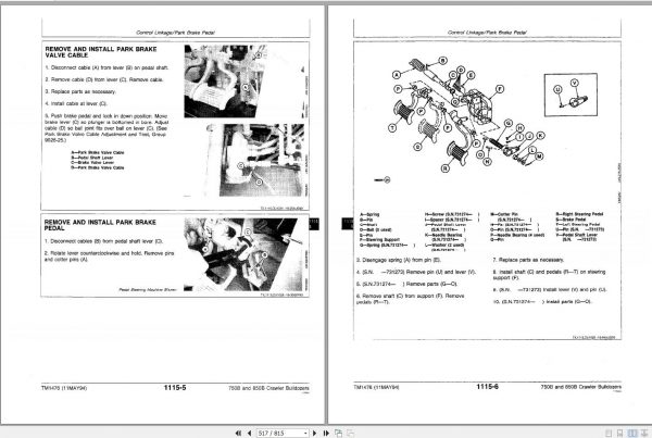 John Deere Crawler Bulldozer 750B 850B Repair Technical Manual TM1476 3