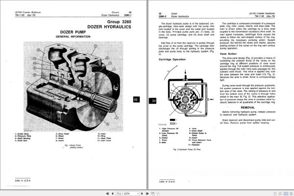 John Deere Crawler Bulldozer JD750 Technical Manual TM1136 3