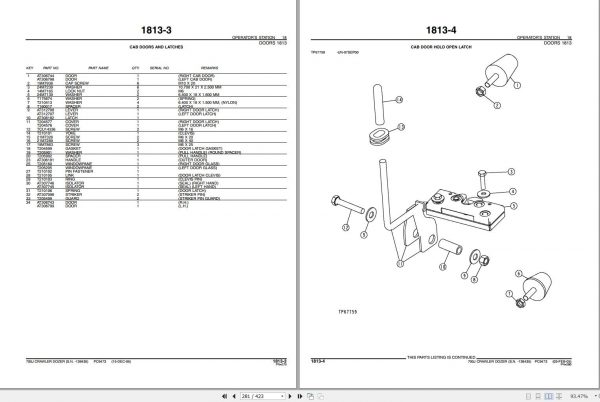 John Deere Crawler Dozer 700J Parts Catalog PC9473 2007 3