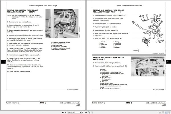 John Deere Crawler Loader 655B 755B Repair Technical Manual TM1478 3