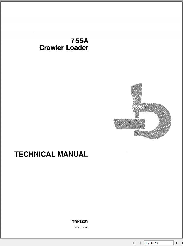 John Deere Crawler Loader 755A Technical Manual TM1231 1
