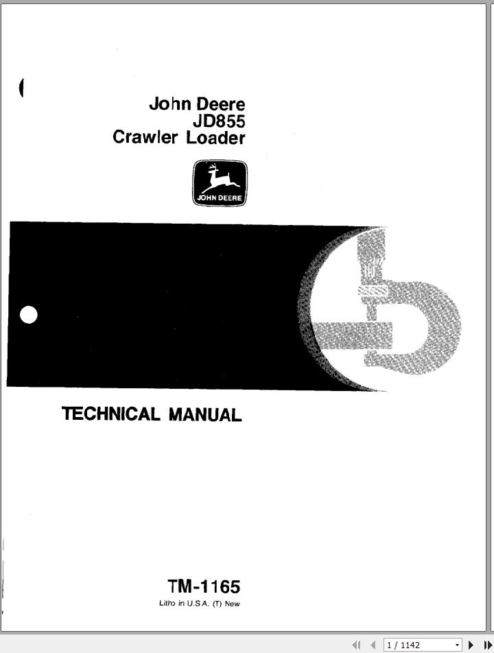 John Deere Crawler Loader JD855 Technical Manual TM1165 1